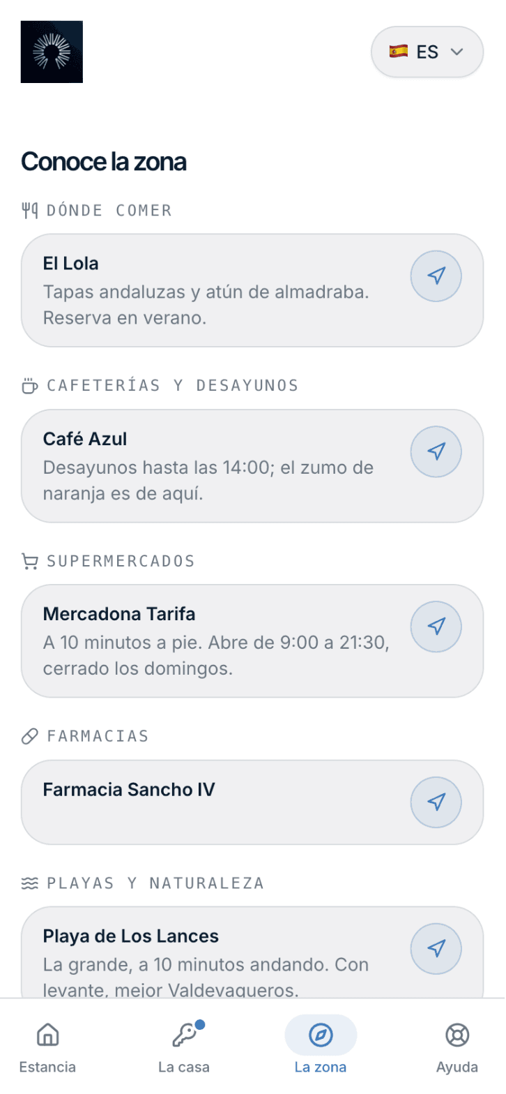 La zona: tus recomendaciones con mapa